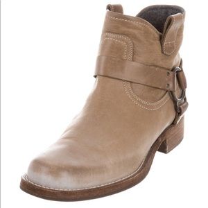 Brunello Cucinelli Leather Round-Toe Harness Boots